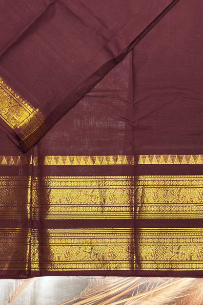 Meenakshi -Kanchi Cotton |Deep Maroon| MCK34