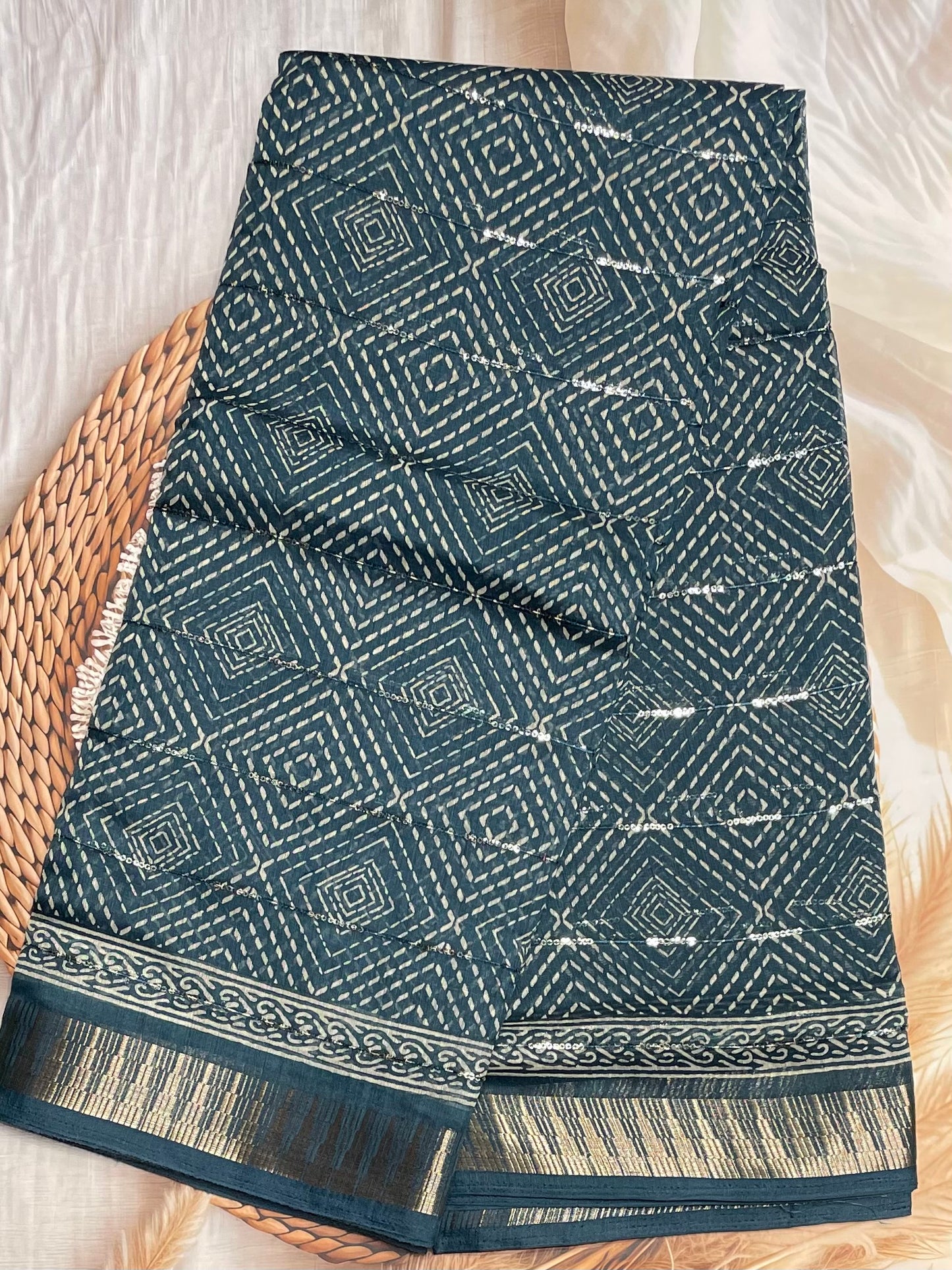 Sequins Chanderi Cotton | MBSC14