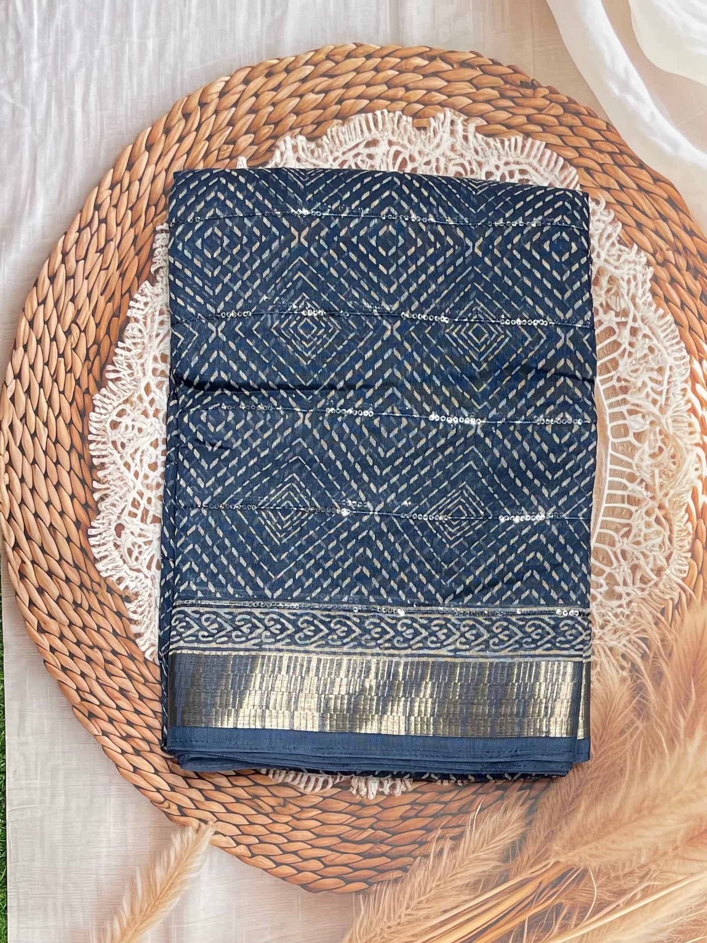 Sequins Chanderi Cotton | MBSC19