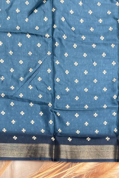 Premium Sequins Dola Silk Saree in Blue Color – Elegant, Lightweight, and Shimmering Design | Manju Boutique