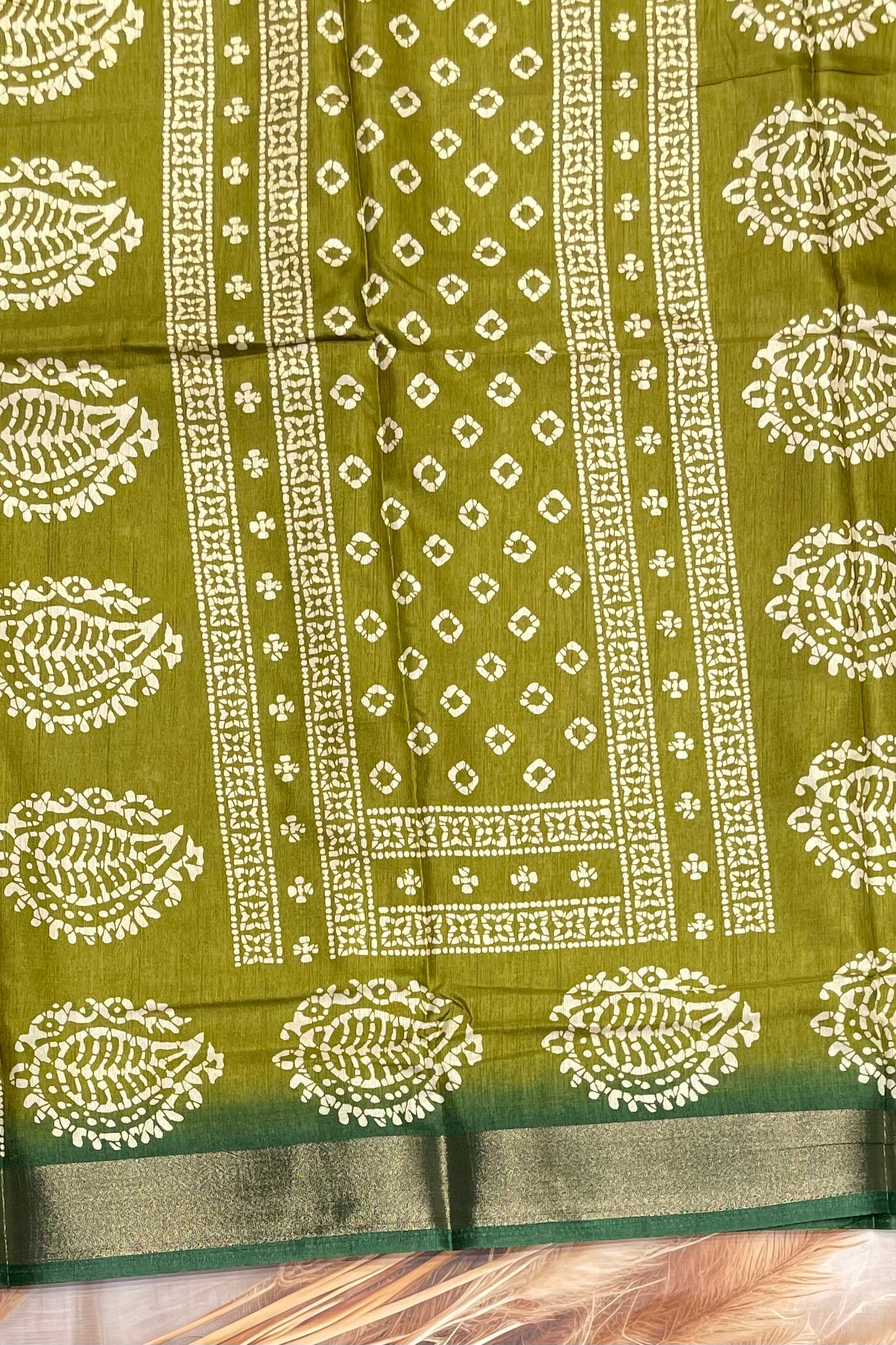 Premium Sequins Dola Silk Saree in Mehendi Green – Elegant, Lightweight, and Shimmering Design | Manju Boutique