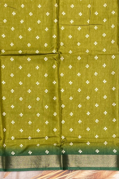 Premium Sequins Dola Silk Saree in Mehendi Green – Elegant, Lightweight, and Shimmering Design | Manju Boutique