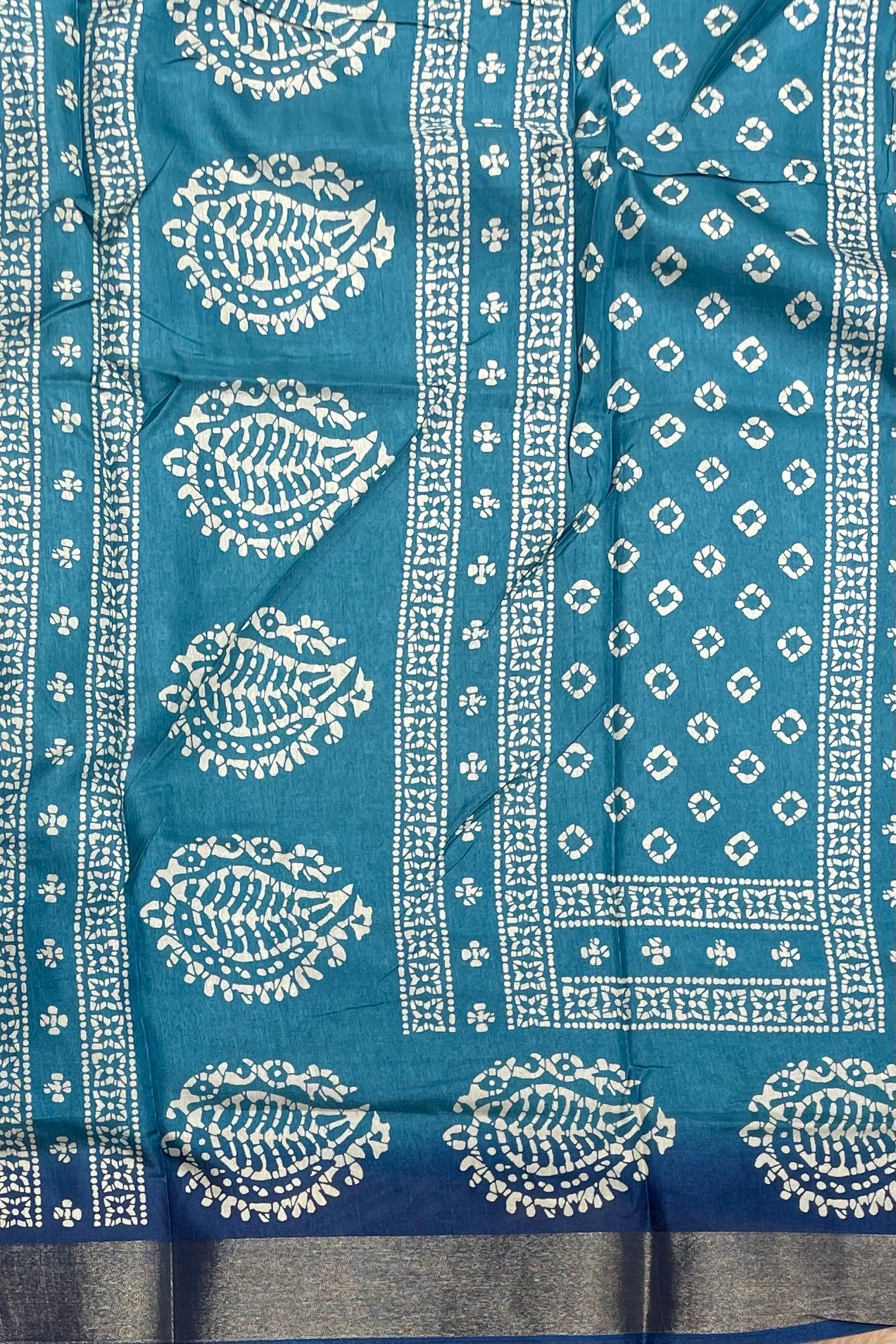 Premium Sequins Dola Silk Saree in Ananda Blue – Elegant, Lightweight, and Shimmering Design | Manju Boutique