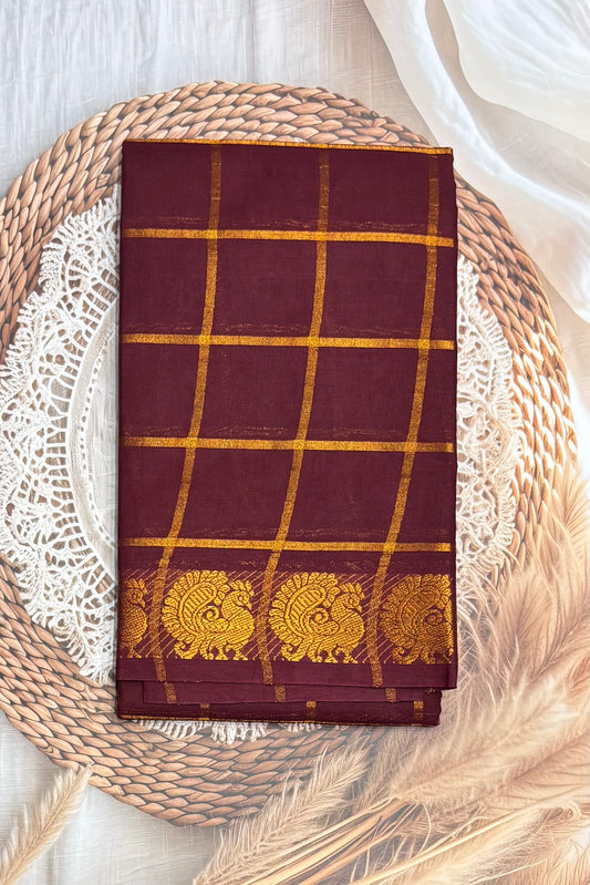 Madurai  Sungudi Cotton Sarees | Maroon | SC03