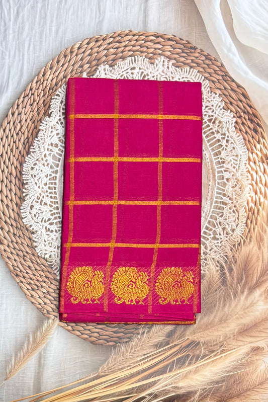 Madurai  Sungudi Cotton Sarees | Rose| SC05