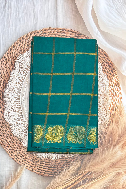 Madurai  Sungudi Cotton Sarees | Rama Green | SC10