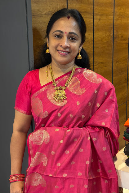 Raw Silk  |Dark  Pink | RS01