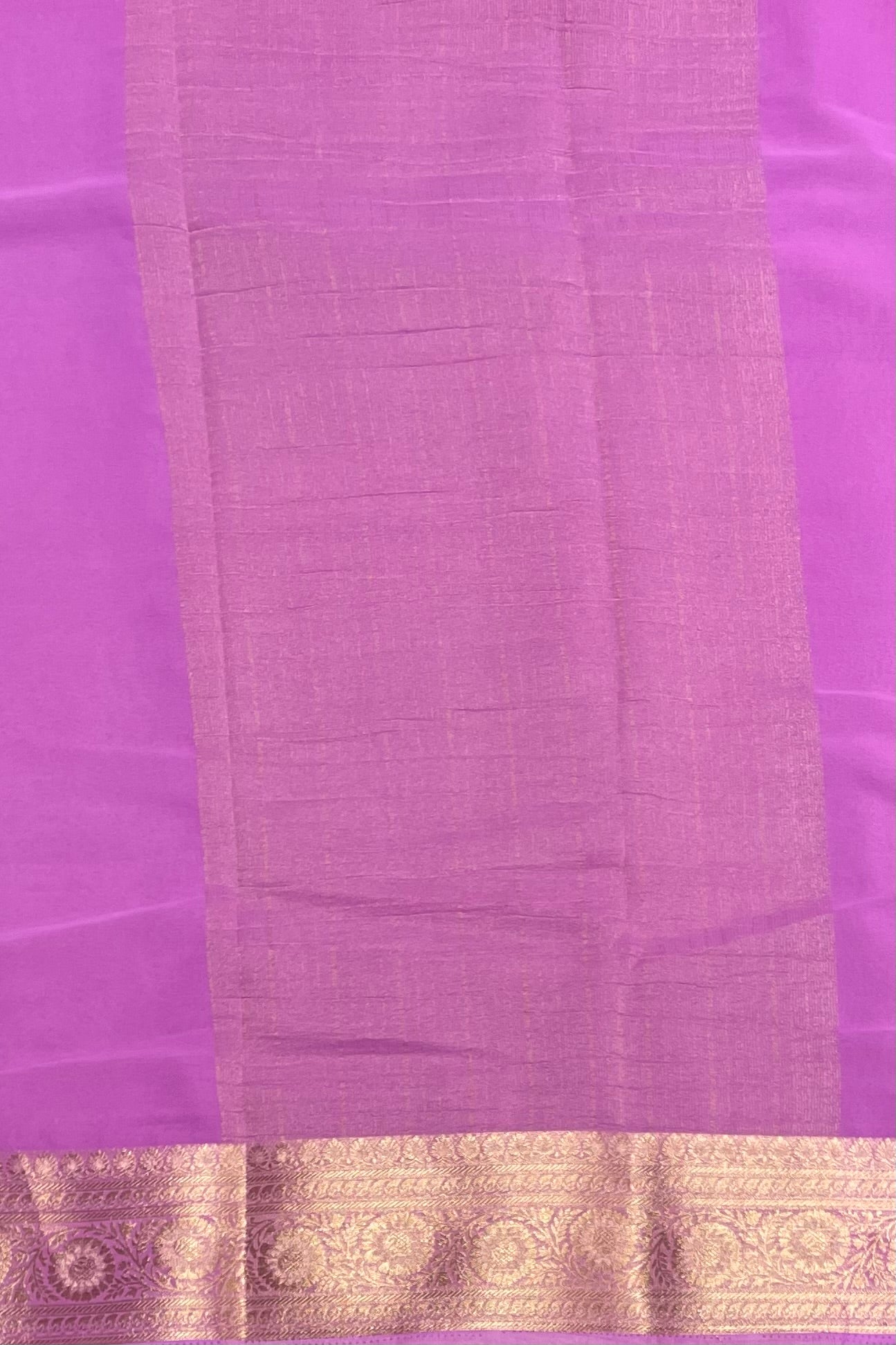 Lavender Pink Premium Georgette Saree with Elegant Zari Border – MBPG09

