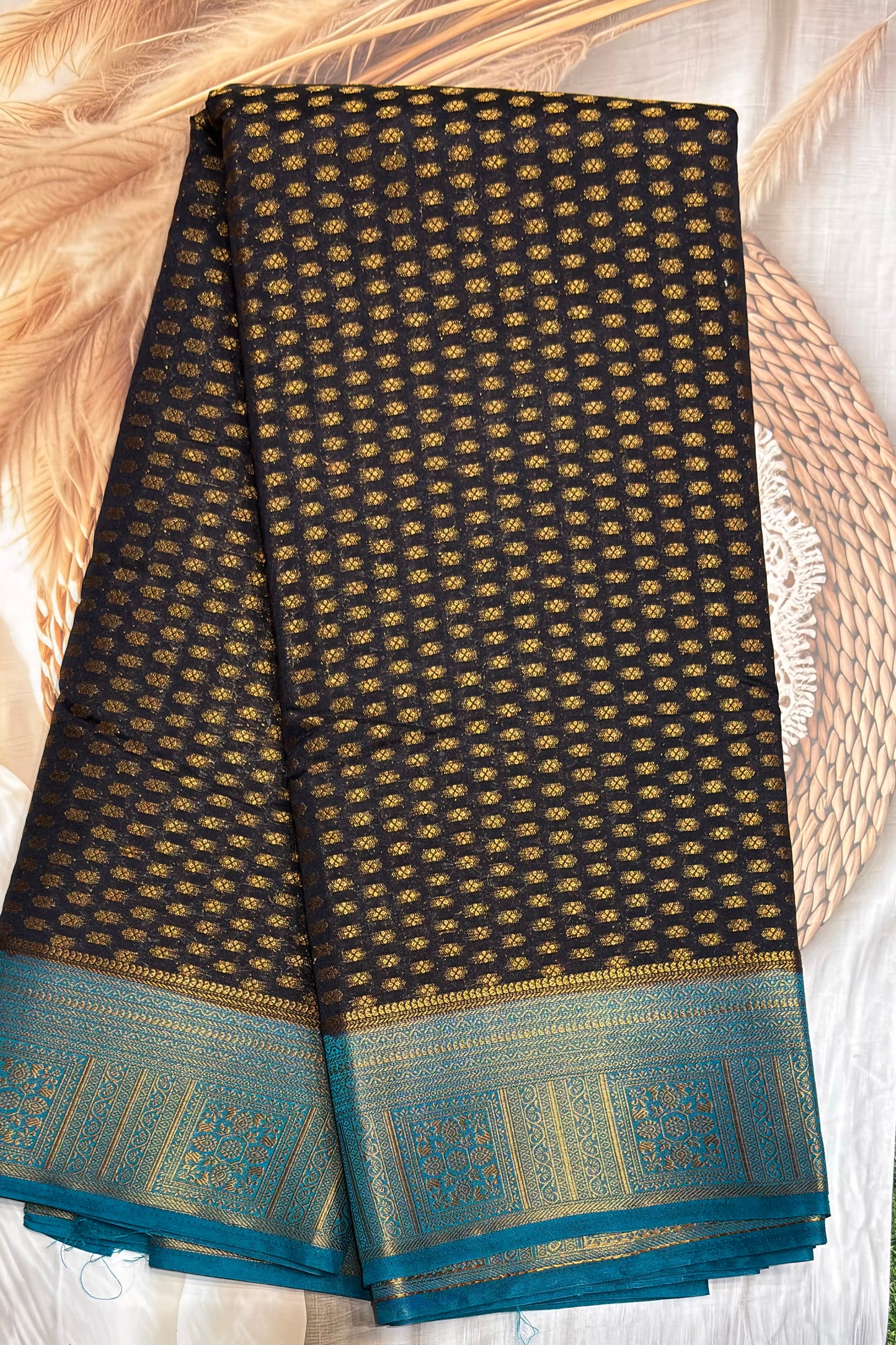 1000 Butta Silk |Navy/Anandha Blue|1K21