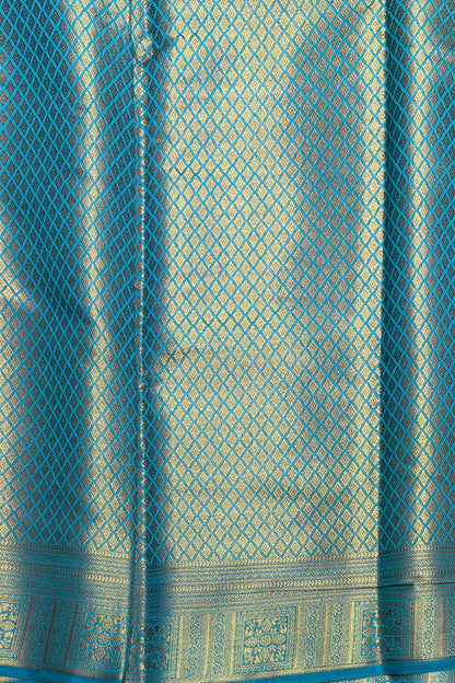 1000 Butta Silk |Navy/Anandha Blue|1K21