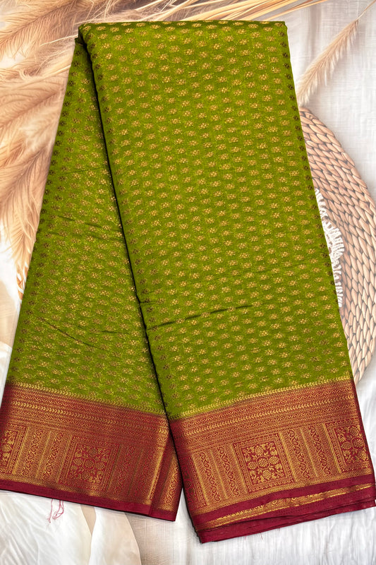 1000 Butta Silk |Meh Green Maroon|1K27