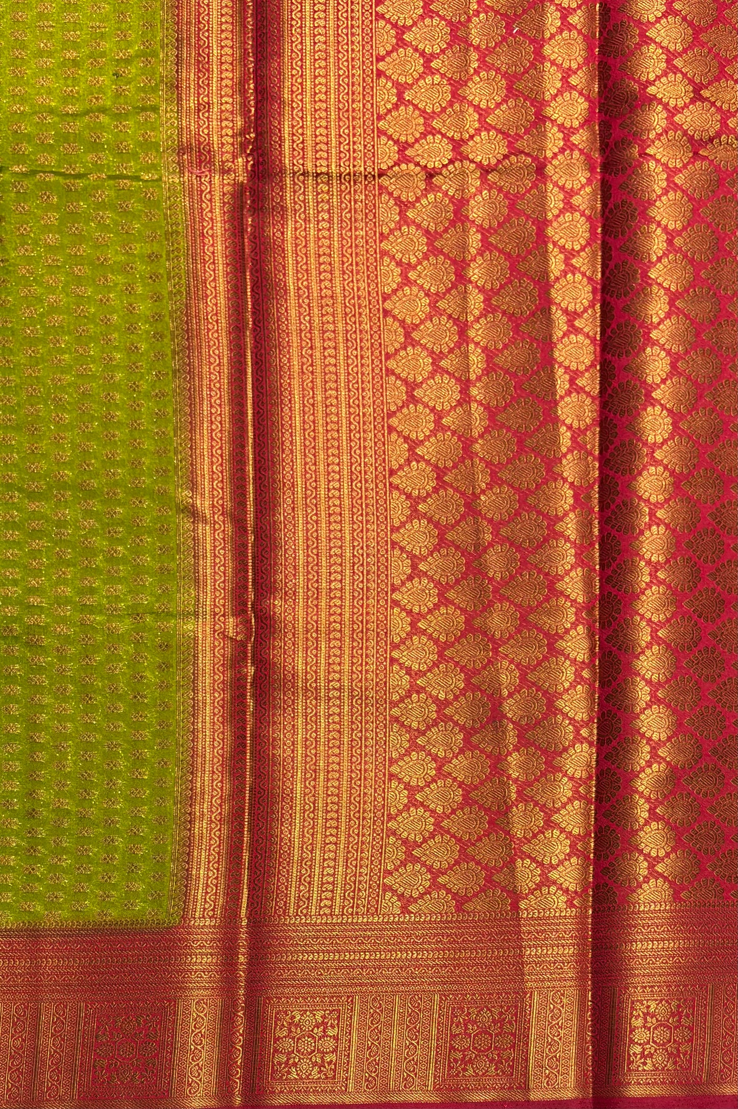 1000 Butta Silk |Meh Green Maroon|1K27