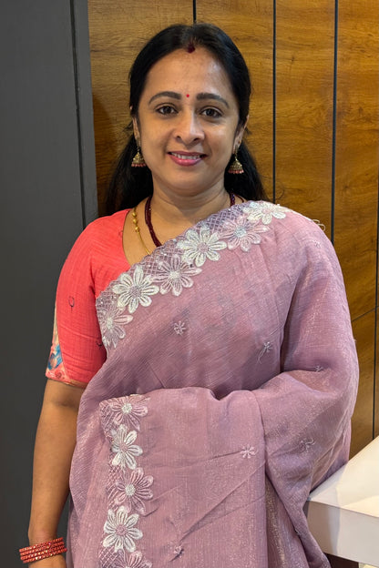 Cutwork Designer Saree| MCW01 | Light Purple