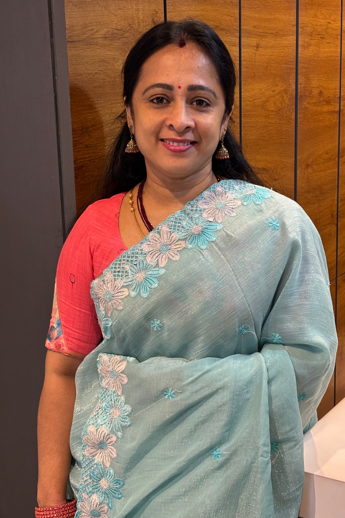 Cutwork Designer Saree| MCW02| Ice Blue