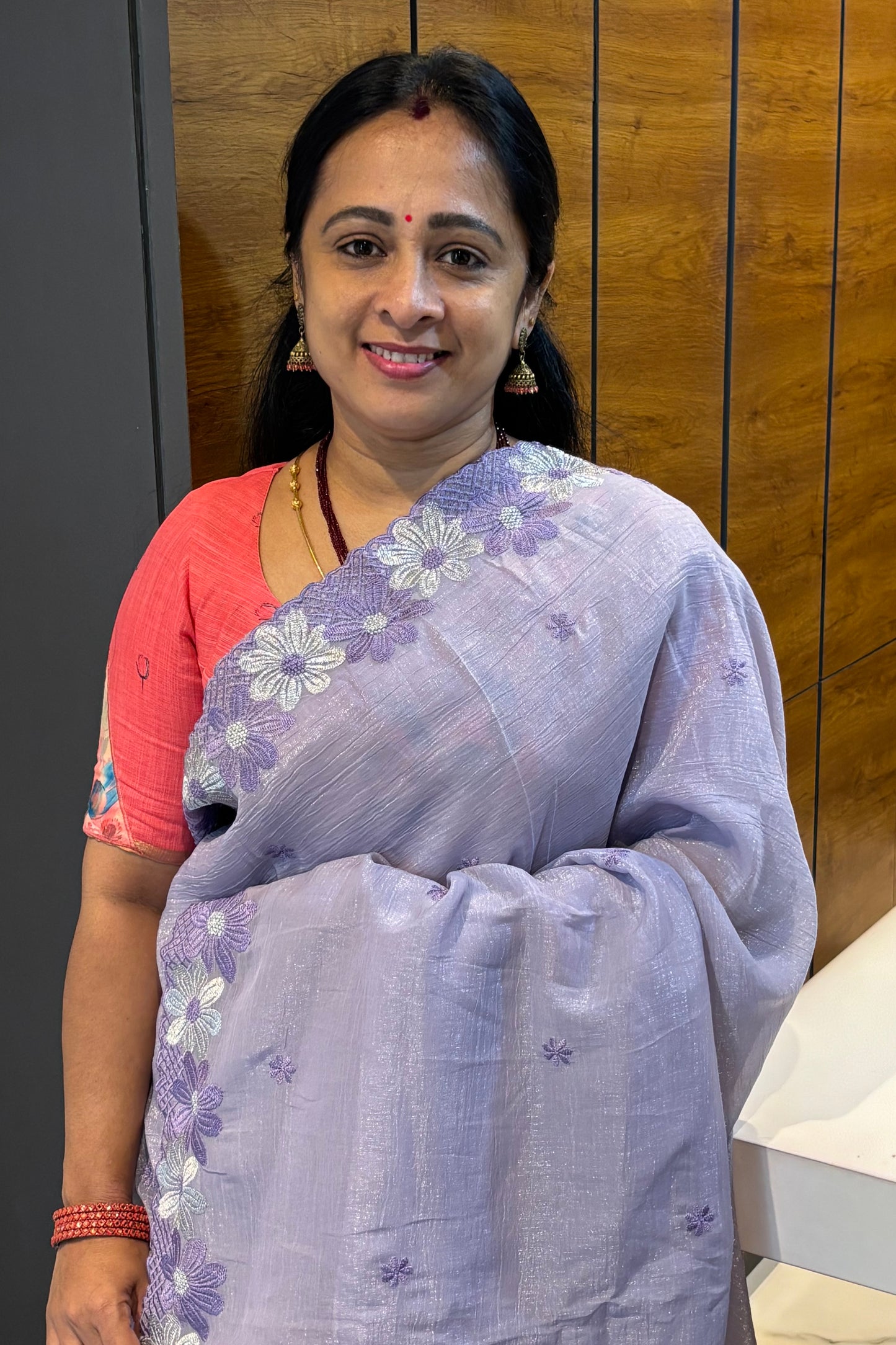 Cutwork Designer Saree| MCW03| Lavender