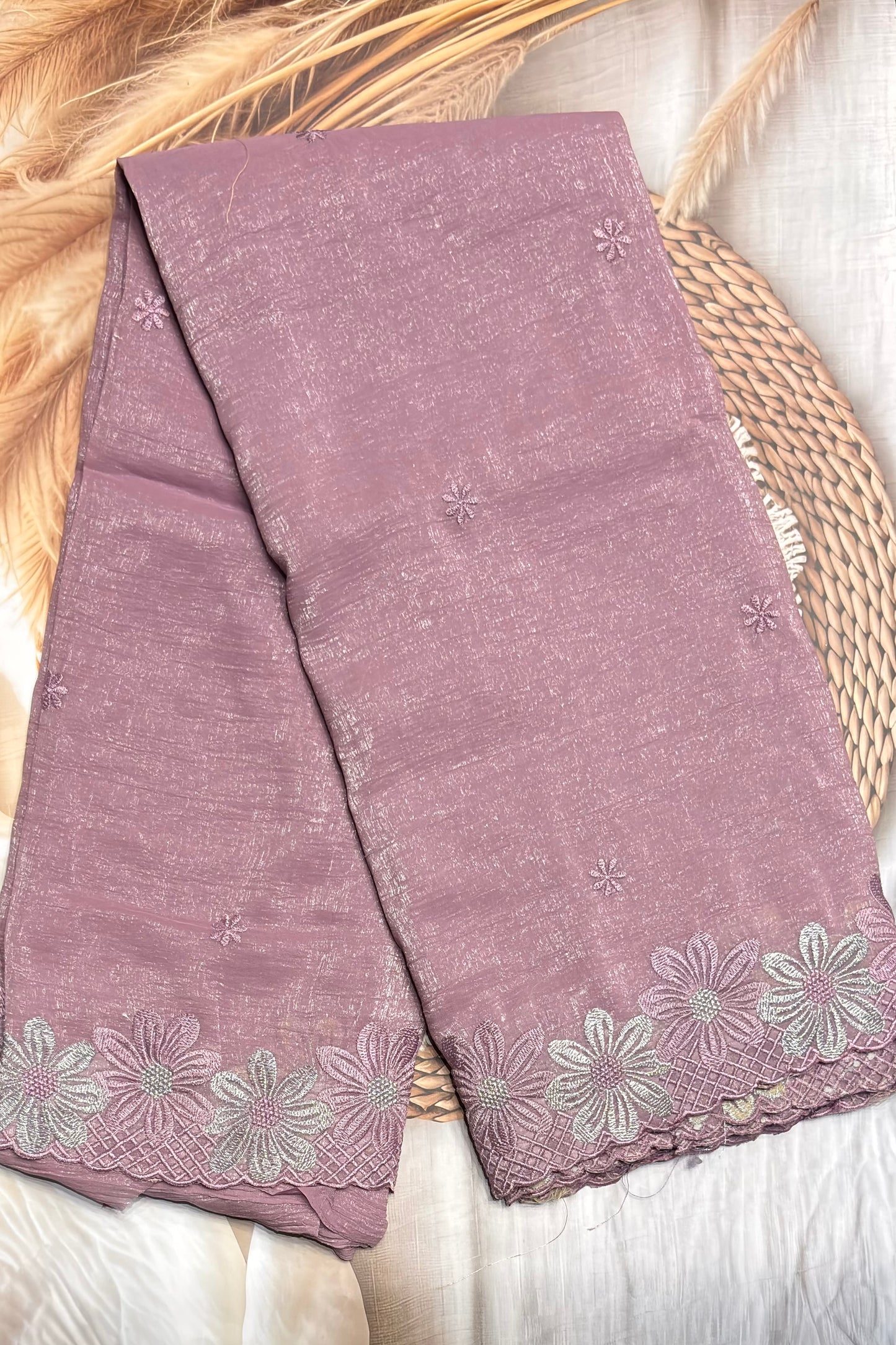 Cutwork Designer Saree| MCW01 | Light Purple