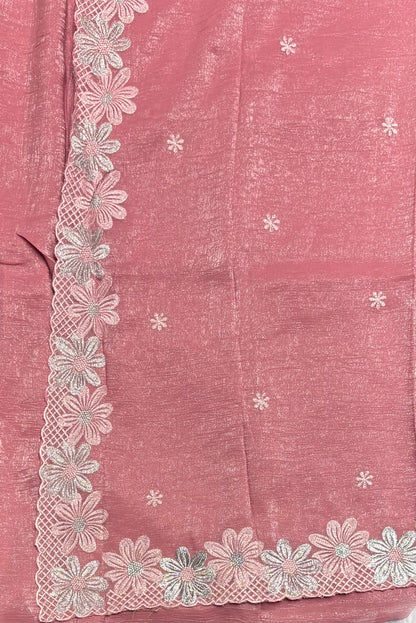 Cutwork Designer Saree| MCW05 | Onion Pink