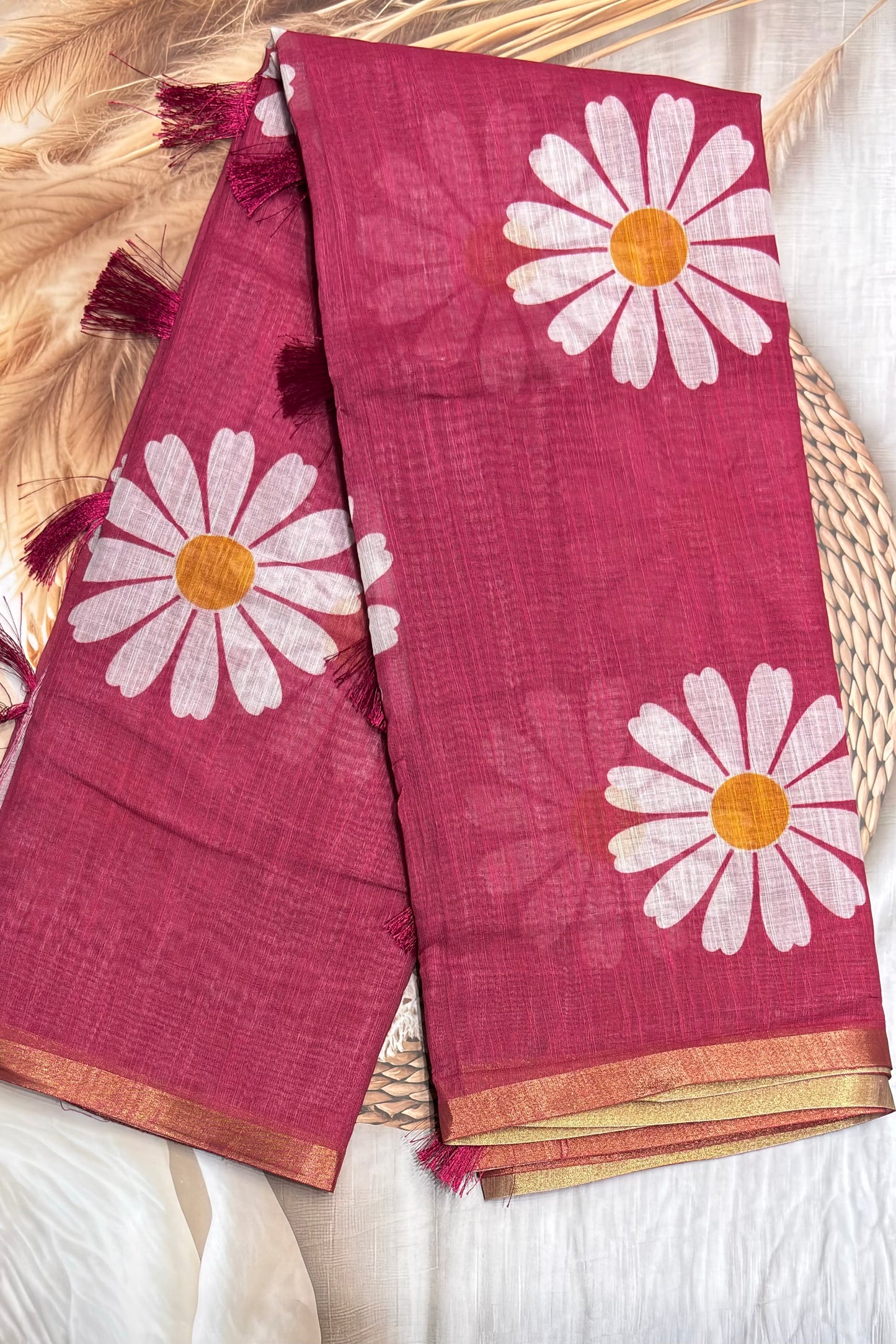 Premium Linen Cotton |Guava Pink |MBLC23