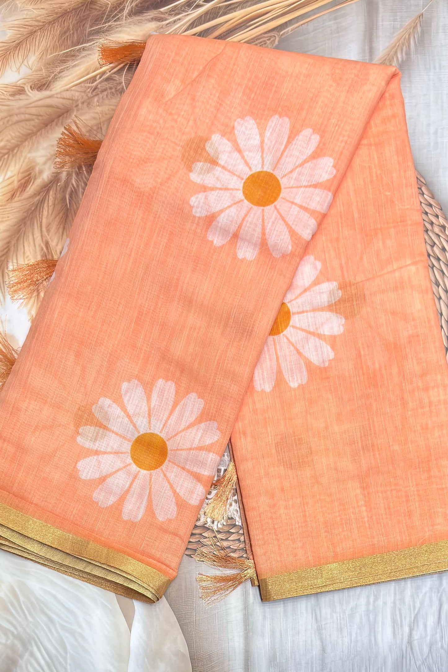 Premium Linen Cotton |Peach | MBLC25