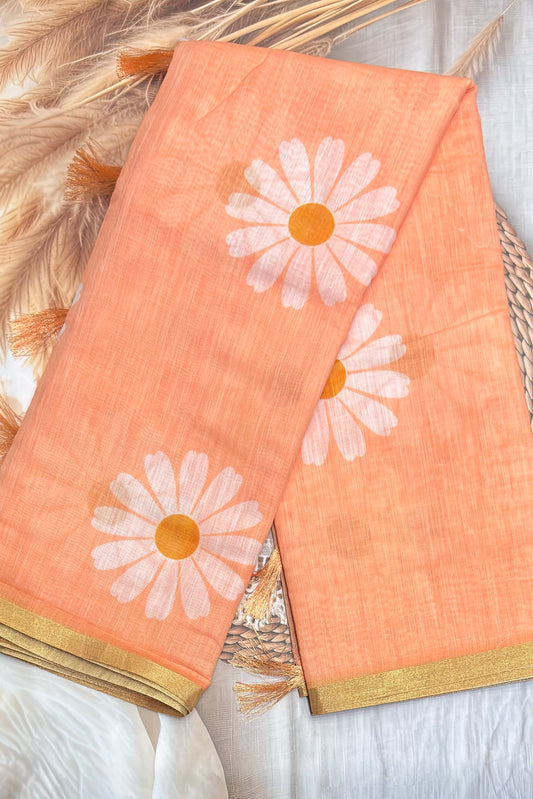 Premium Linen Cotton |Peach | MBLC25