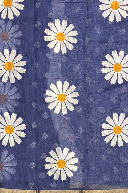 Premium Linen Cotton |Navy Blue |MBLC26