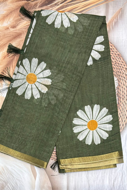 Premium Linen Cotton |Meh Green |MBLC27