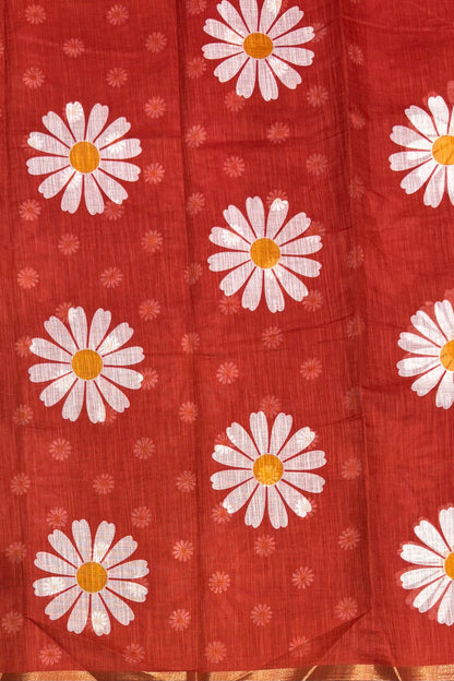 Premium Linen Cotton |Rust Orange | MBLC28