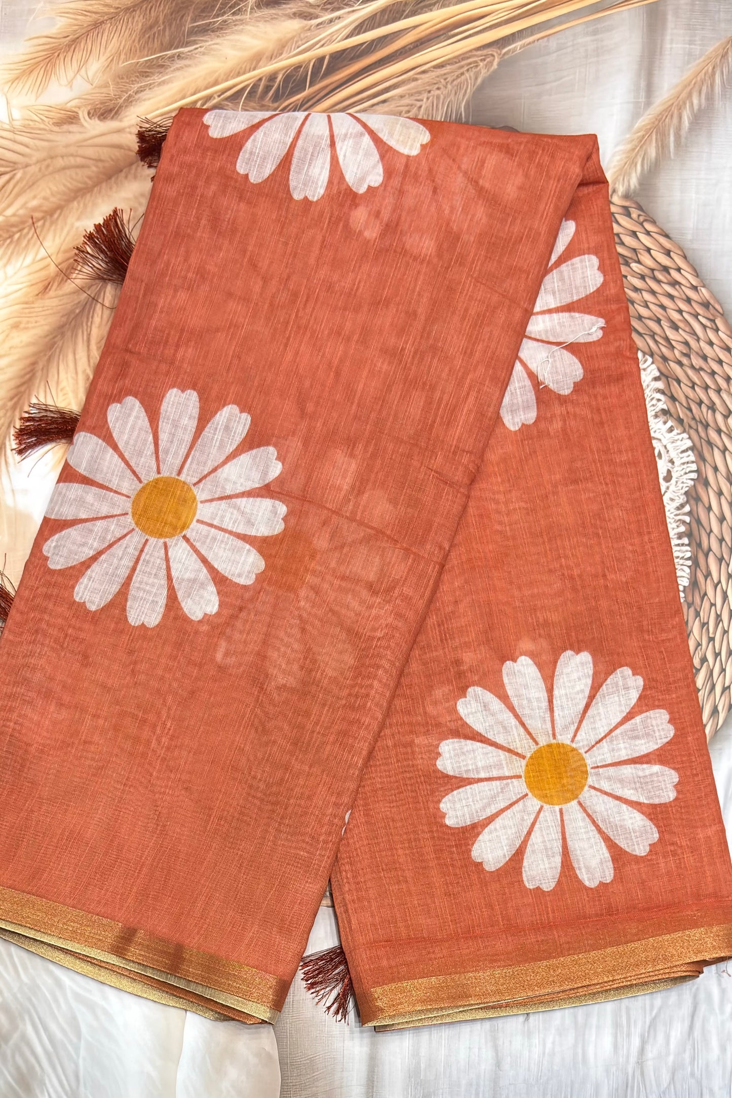 Premium Linen Cotton |Dark Peach |MBLC30