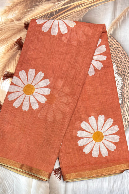 Premium Linen Cotton |Dark Peach |MBLC30