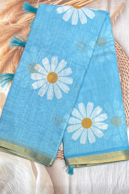 Premium Linen Cotton |Sky Blue |MBLC31