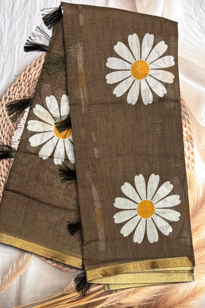 Premium Linen Cotton | Olive Green |MBLC34