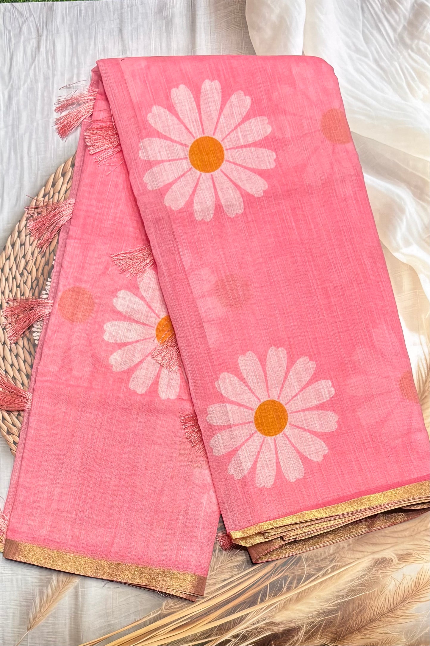 Premium Linen Cotton| Pink|MBLC20