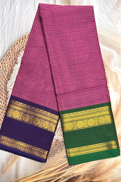 Meenakshi -Chettinad Muthukattam | Korvai Ganga Jamuna Retta Pet Border  | MCK06