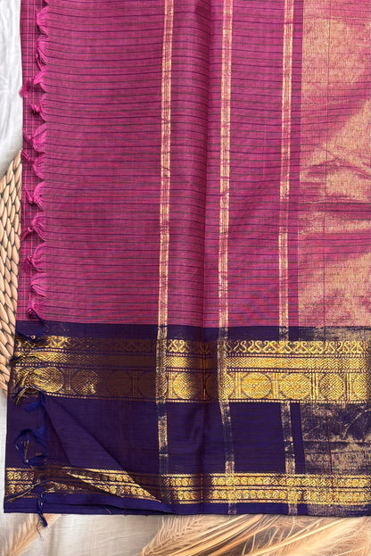 Meenakshi -Chettinad Muthukattam | Korvai Ganga Jamuna Retta Pet Border  | MCK06