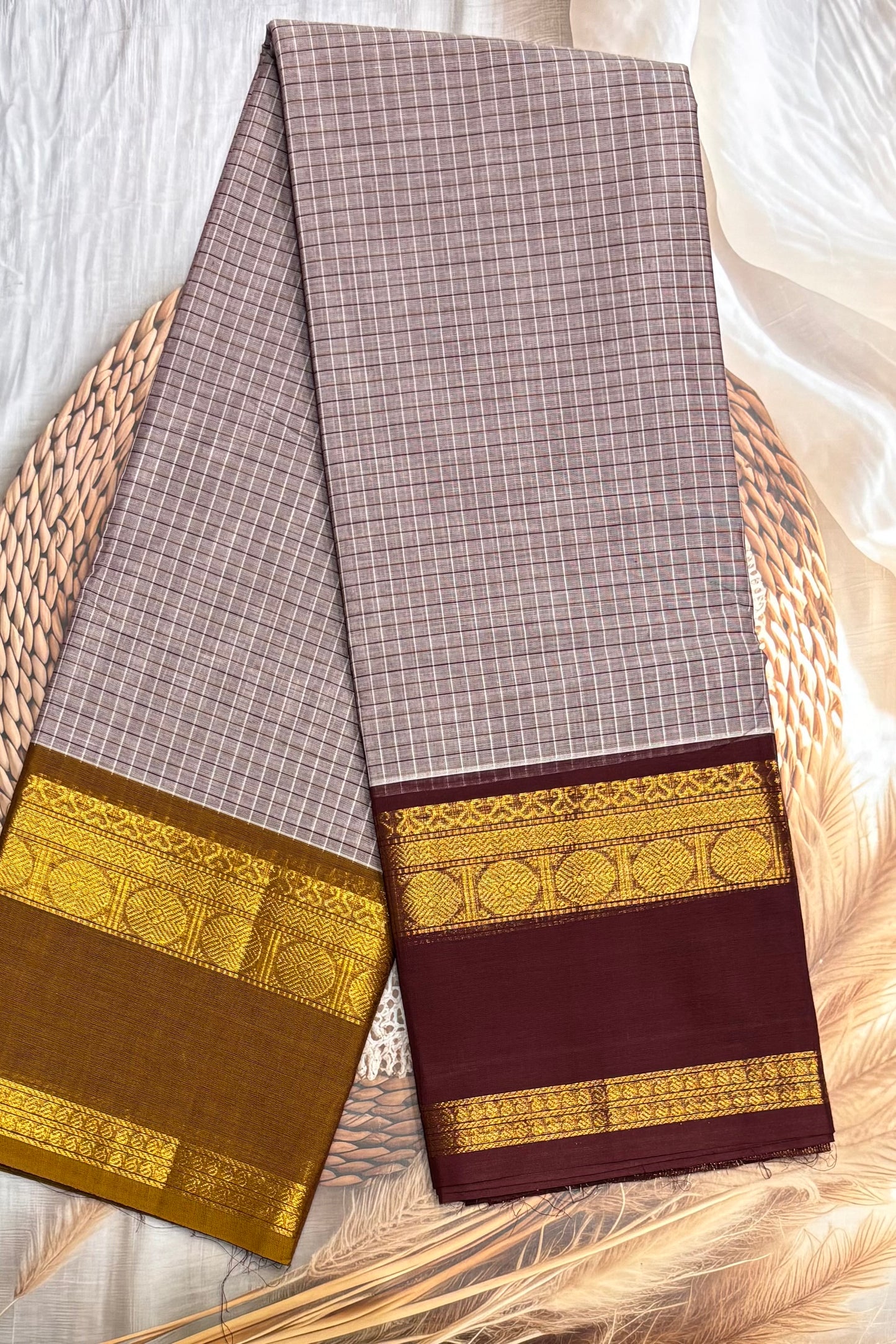 Meenakshi -Kanchi Cotton | Korvai Checks GJ | MCK09