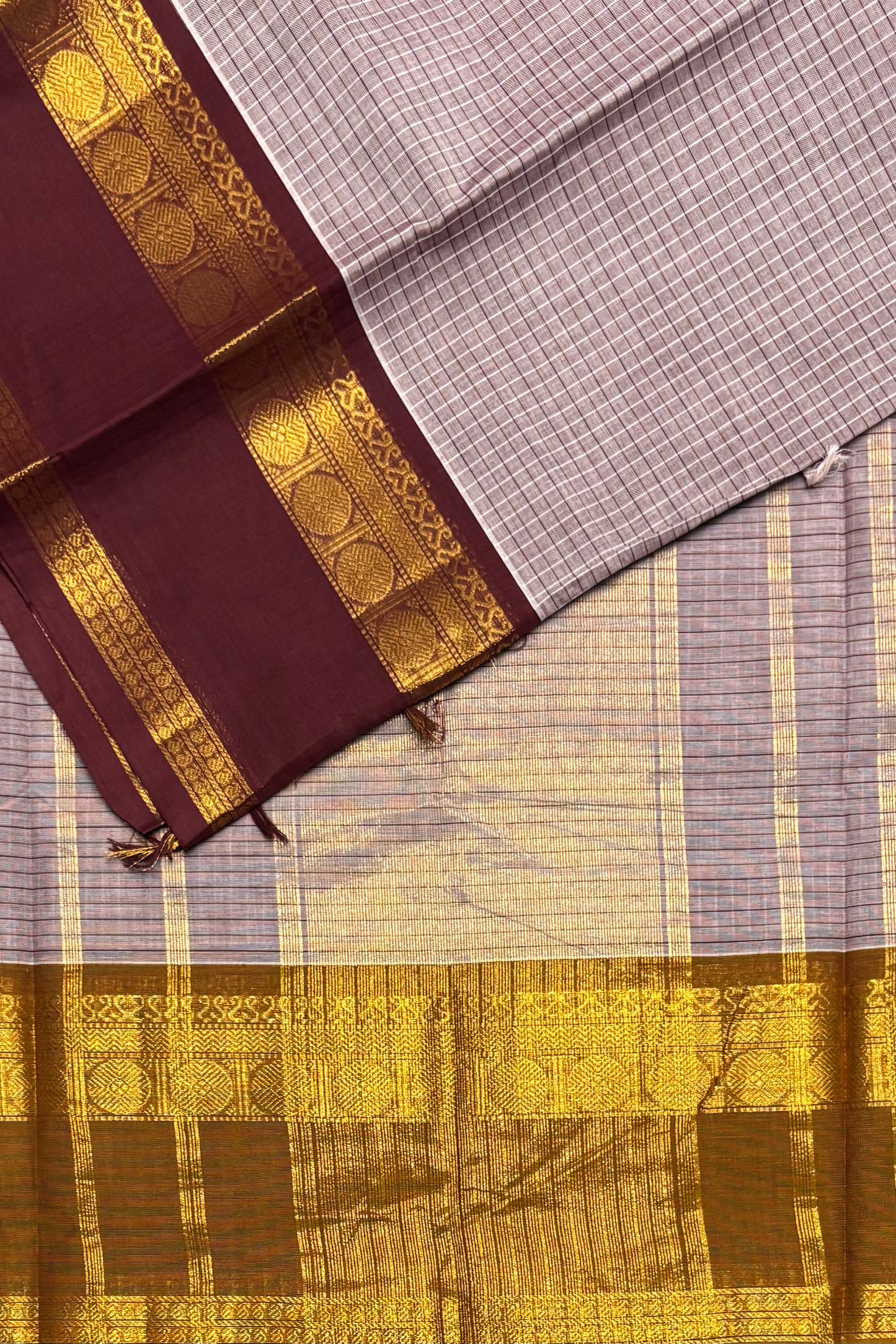 Meenakshi -Kanchi Cotton | Korvai Checks GJ | MCK09