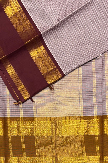 Meenakshi -Kanchi Cotton | Korvai Checks GJ | MCK09