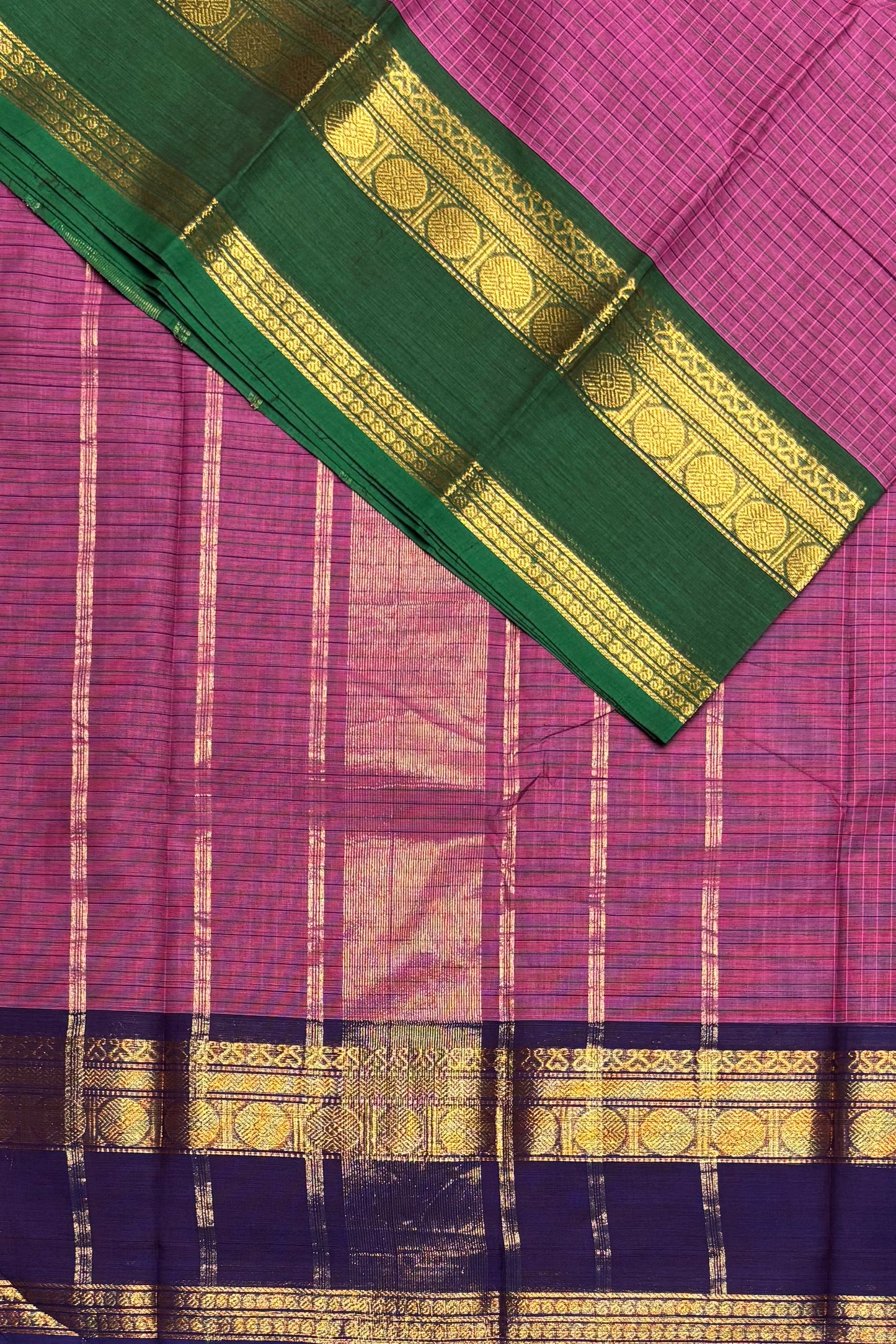 Meenakshi -Chettinad Muthukattam | Korvai Ganga Jamuna Retta Pet Border  | MCK06