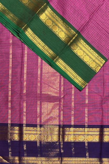 Meenakshi -Chettinad Muthukattam | Korvai Ganga Jamuna Retta Pet Border  | MCK06