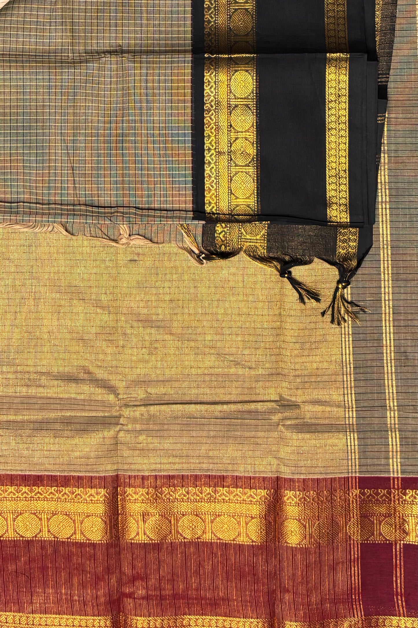 Meenakshi -Chettinad Muthukattam | Korvai Ganga Jamuna Retta Pet Border  | MCK05