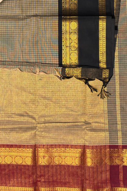 Meenakshi -Chettinad Muthukattam | Korvai Ganga Jamuna Retta Pet Border  | MCK05