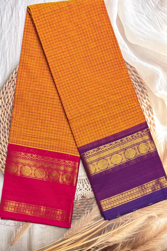 Meenakshi -Chettinad Muthukattam | Korvai Ganga Jamuna Retta Pet Border  | MCK07