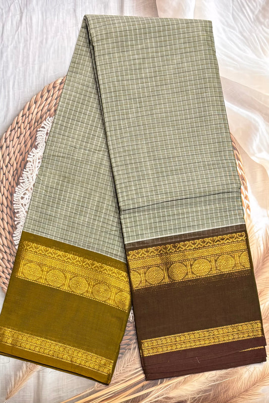 Meenakshi -Chettinad Muthukattam| Korvai Ganga Jamuna Retta Pet Border  | MCK10