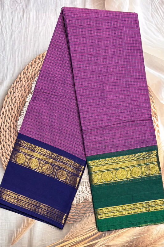 Meenakshi -Chettinad Muthukattam | Korvai Ganga Jamuna Retta Pet Border  | MCK08