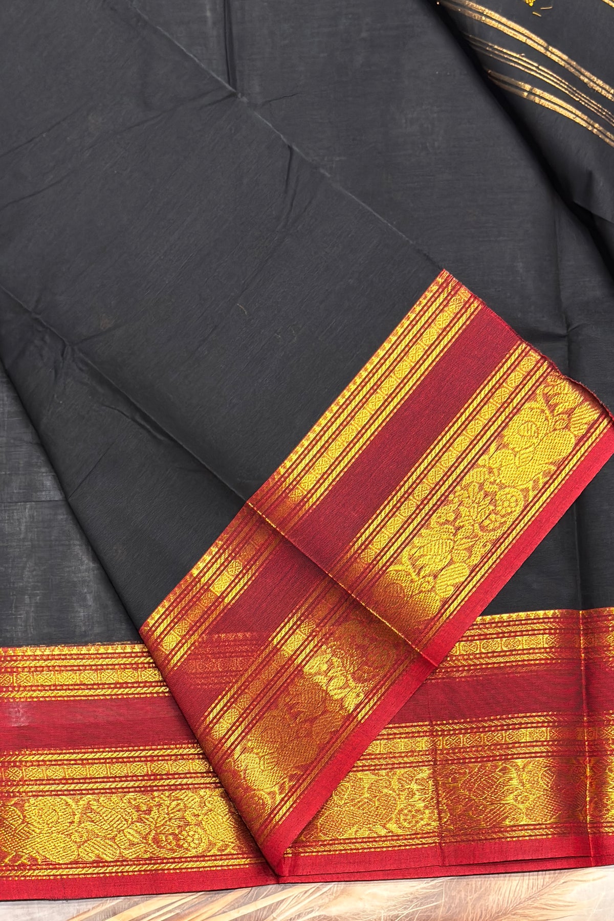Kanchi Cotton Butta Design - Pallu