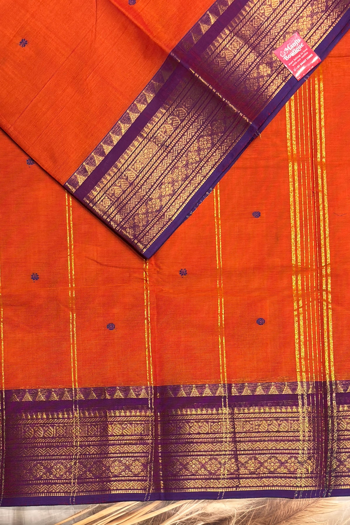 Kanchi Cotton Butta Design - Pallu