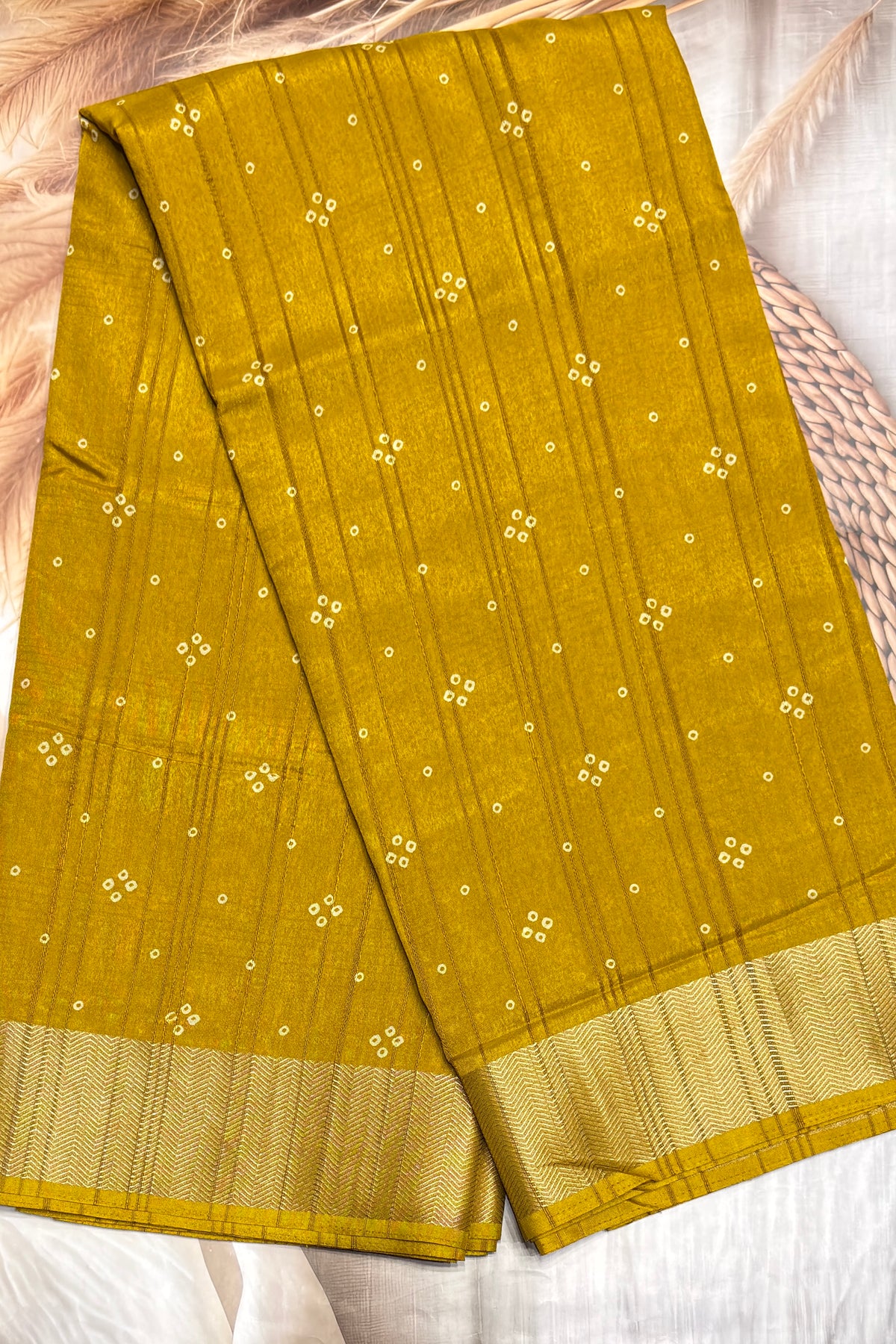 Premium Kotha Silk Saree - Open View