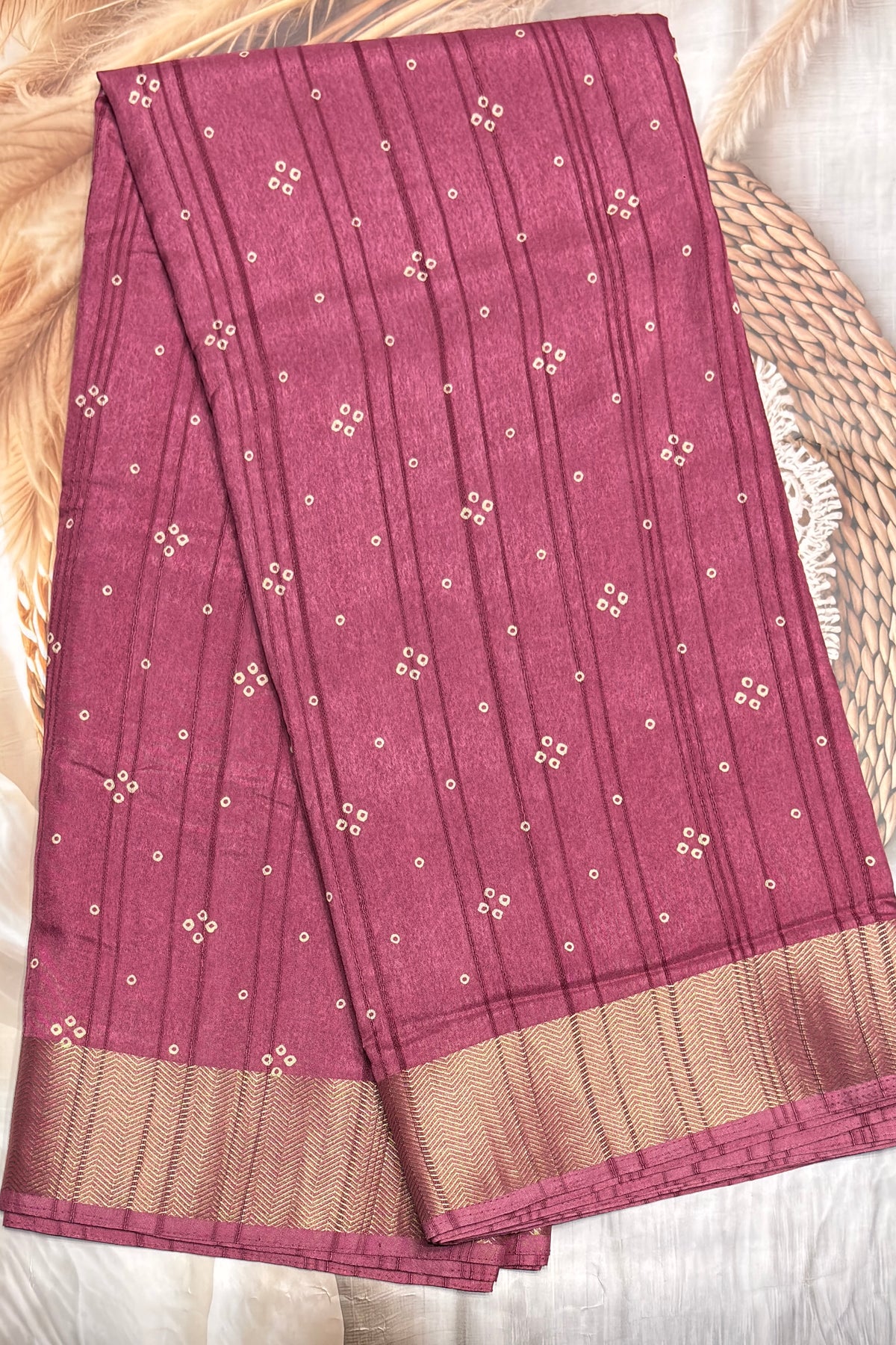 Premium Kotha Silk Saree - Open View