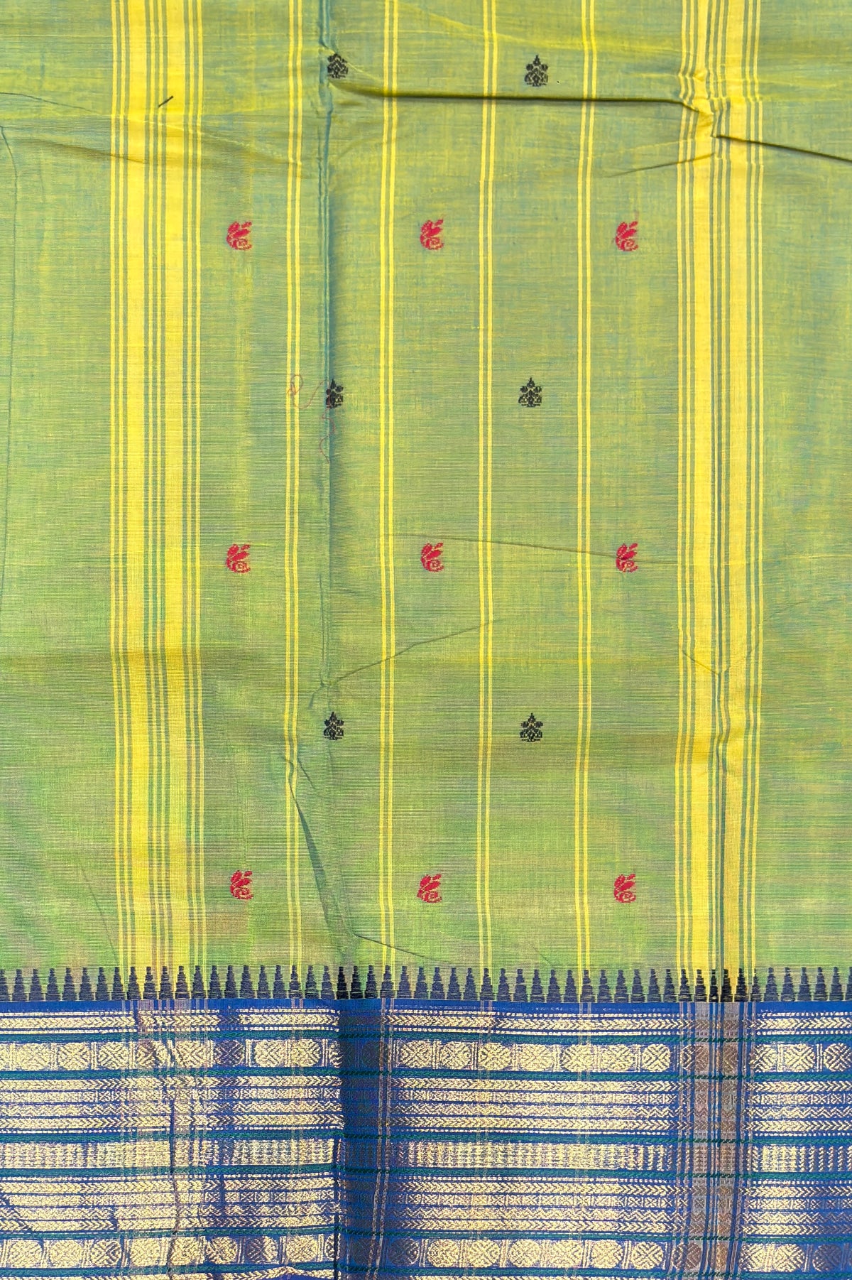 Kanchi Cotton Butta Design - Pallu