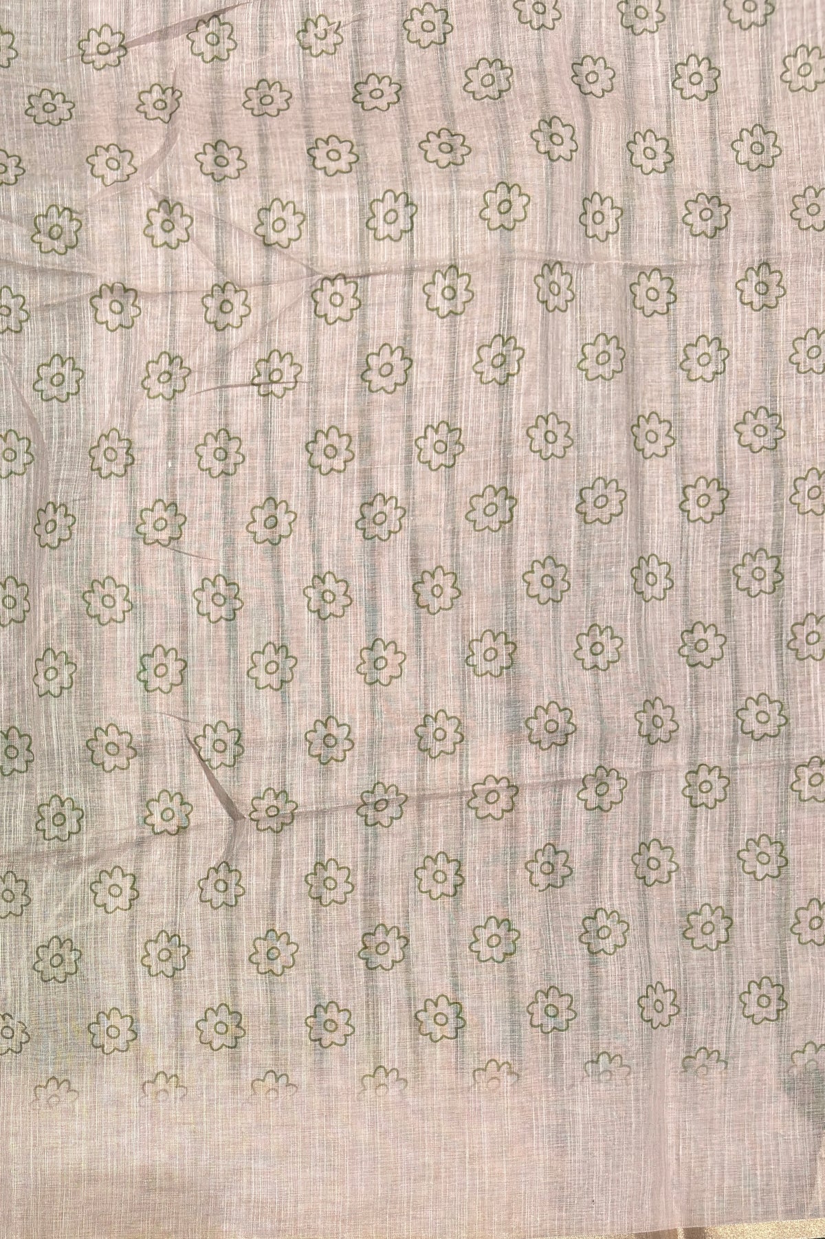 Premium Linen Cotton Saree - Pallu